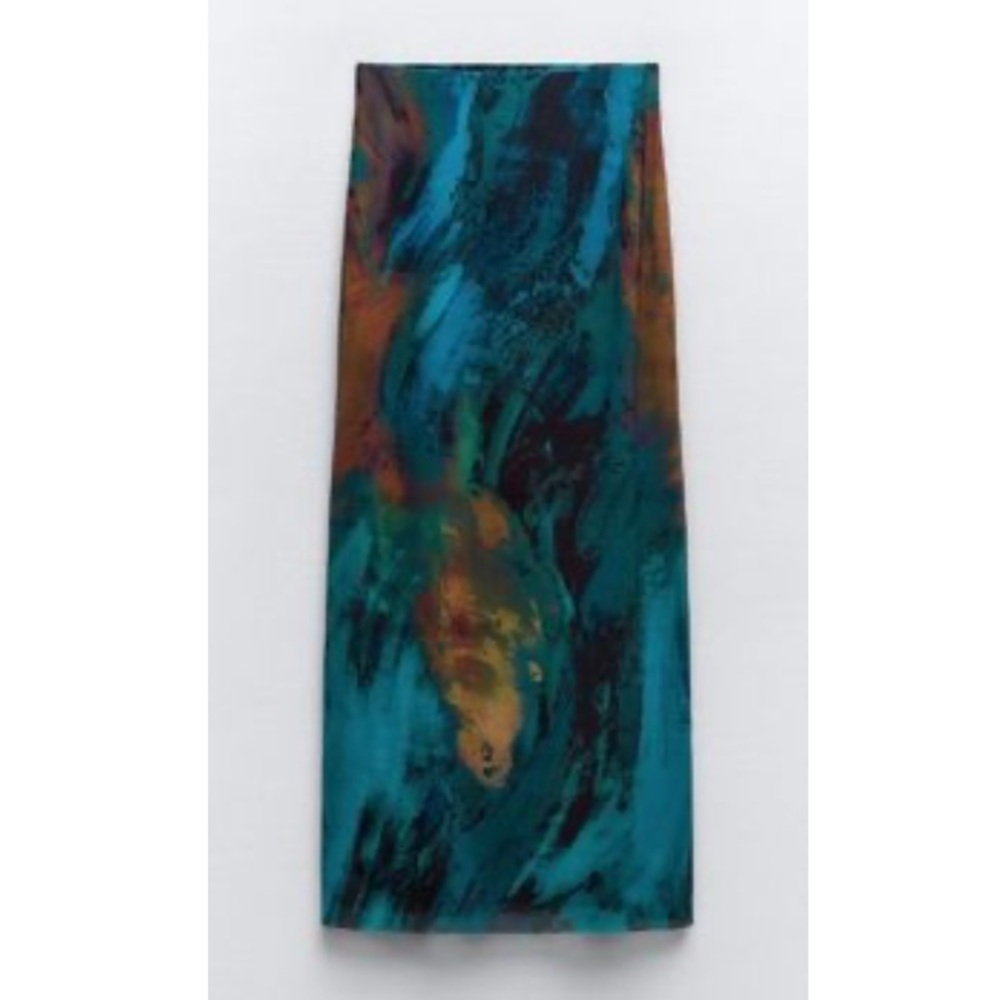 Zara tie dye midi mesh skirt NWOT